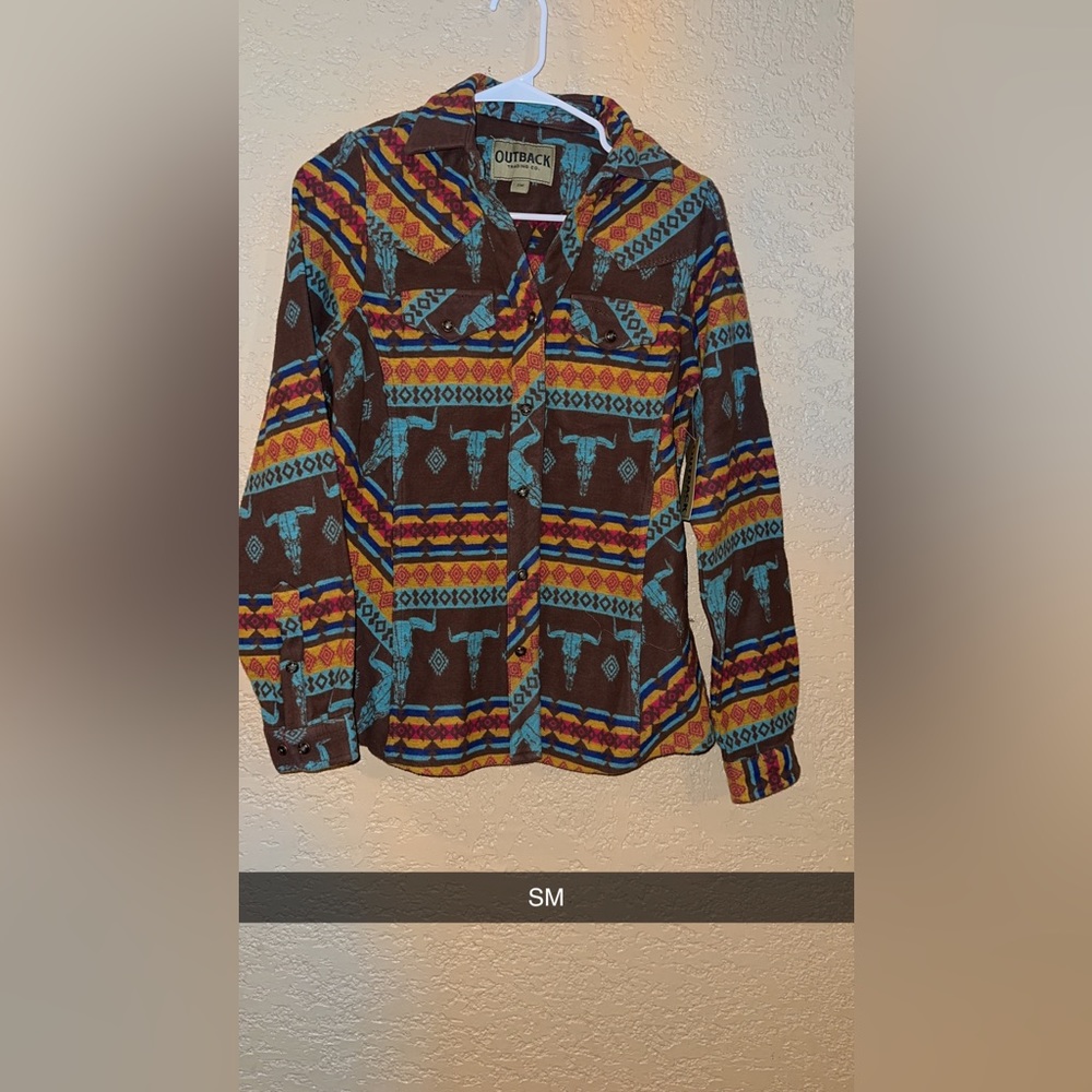 Outback Aztec/Steer Jacket Size Small